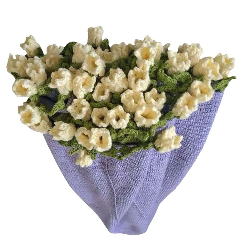 Blumenstrauß-Decke, DIY gehäkelte Decke, handgefertigt, gehäkelte Blumendecke, Rosenstrauß-Decken, weiche Strick-Überwurfdecken: WEISS