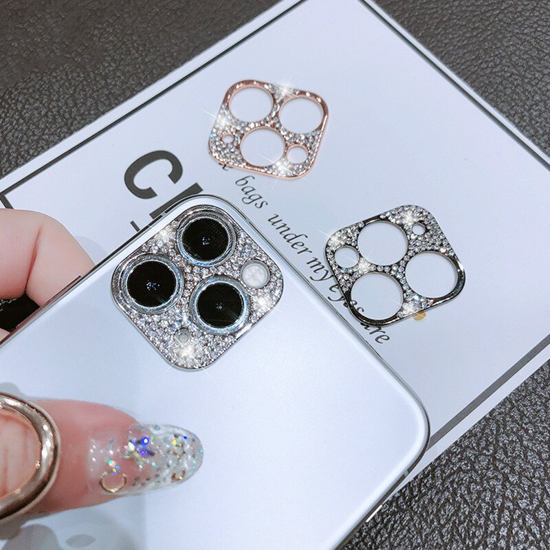 Bling Diamond Camera Lens Protector For iPhone 11 Pro Max Glitter Rhinestone Camera Protective Ring For iPhone 11 Pro Max Cover