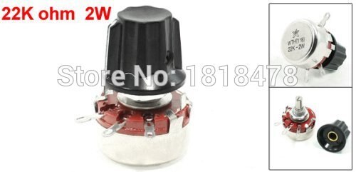 WTH118 10K ohm Single Turn Rotary Linear Taper Carbon Potentiometer Pot w Knob