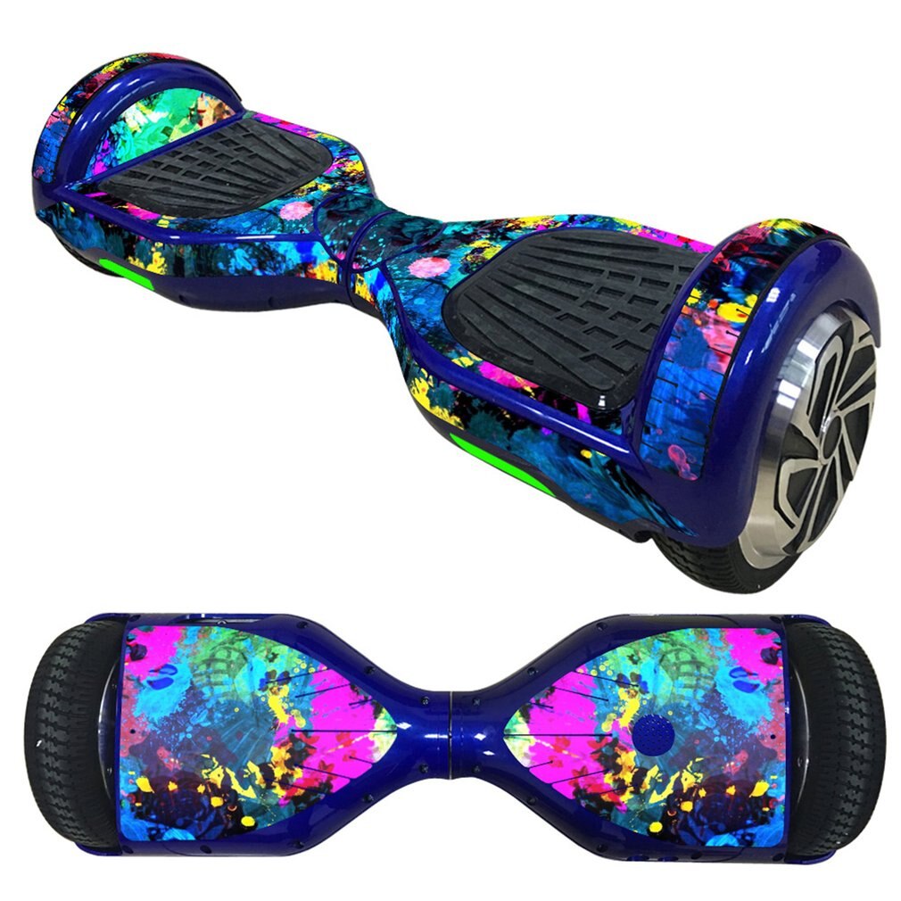 6.5 inch zelfbalancerende elektrische scooters wielbord beschermende pvc hoes huid sticker klassieke hoverboard auto decoratie: Pruim