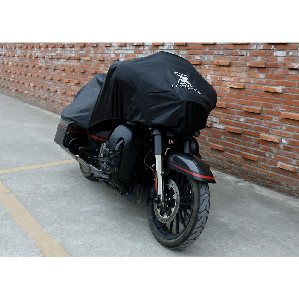 X autohaux 210t motorcykel halvdæksel udendørs vandtæt støvtæt regn støv anti uv beskytter ml xl