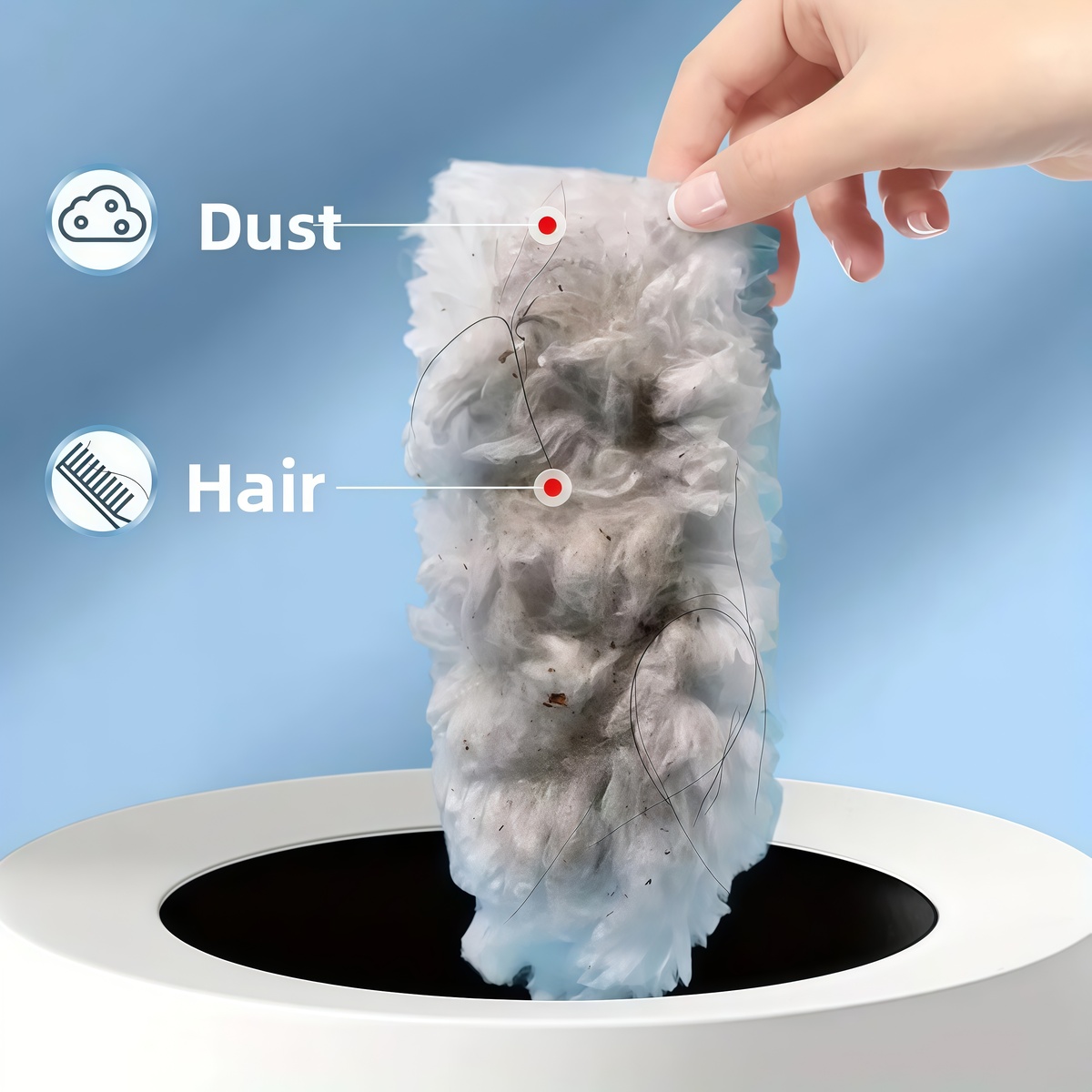 Plumero retráctil electrostático para uso doméstico, polvo de barrido, tela no tejida, herramientas de limpieza desechables, limpiador de cepillos