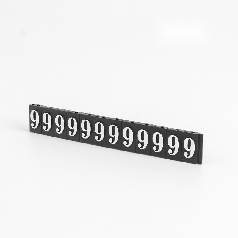Large Size Bronzing Convex Word Bar 1000 Position Aluminum Alloy Base Price Plate Digital Stick Adjustable Combined: Nine Words in White