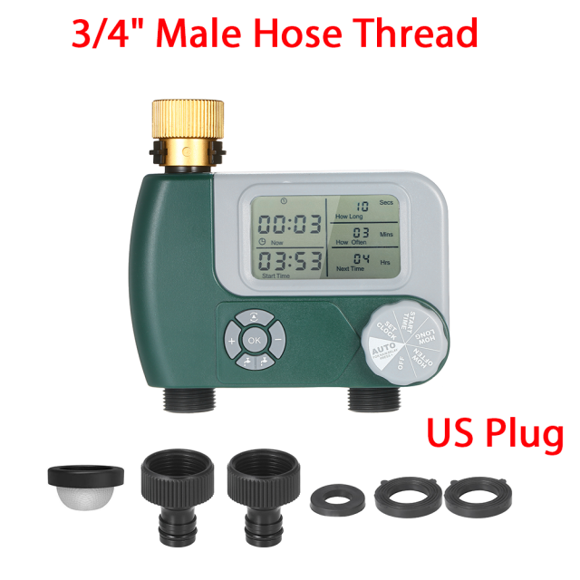 Programmable BT Water Timer Hose Faucet Timer Outdoor Battery Operated Water Flow Meter Automatic Watering Sprinkler System: Purple