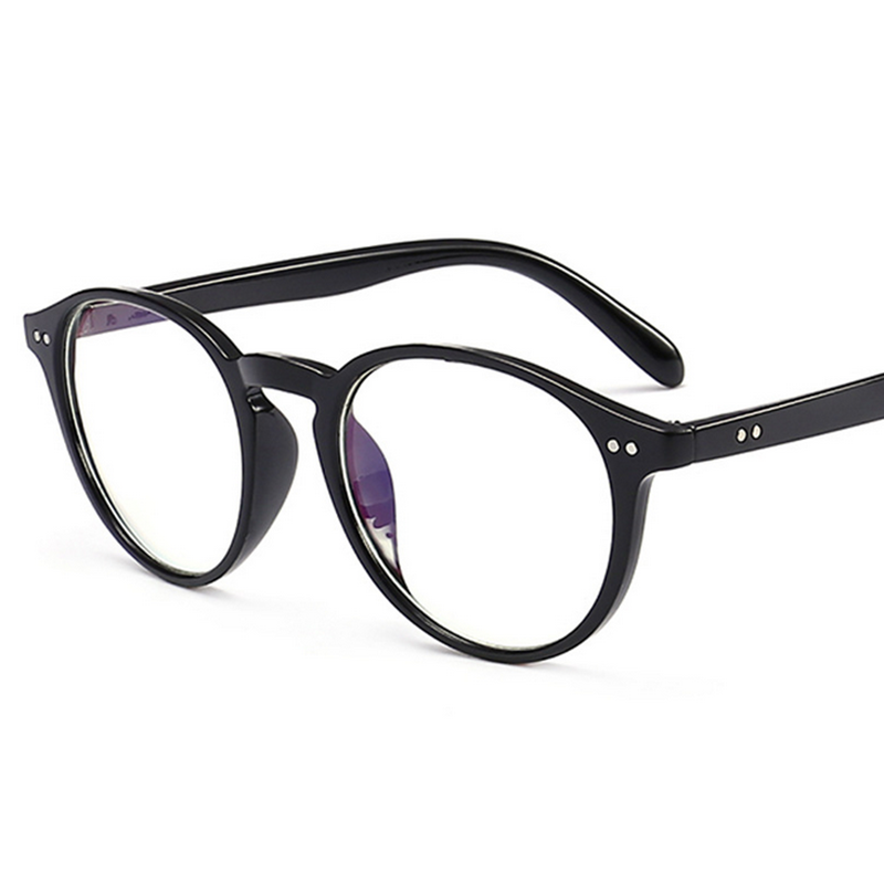 Lunettes de myopie pour femmes, verres de Prescription pour myopie, monture ovale blanche et noire, verres clairs, 0-1 1.5 2 2.5 3 3.5 4