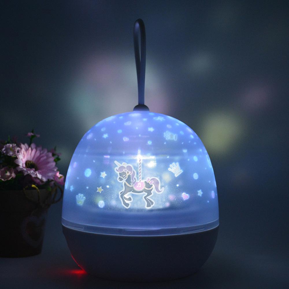 Led Night Light Projector Star Moon Sky Roterende Batterij Operated Bedlampje Voor Kinderen Kids Baby Slaapkamer Nursery