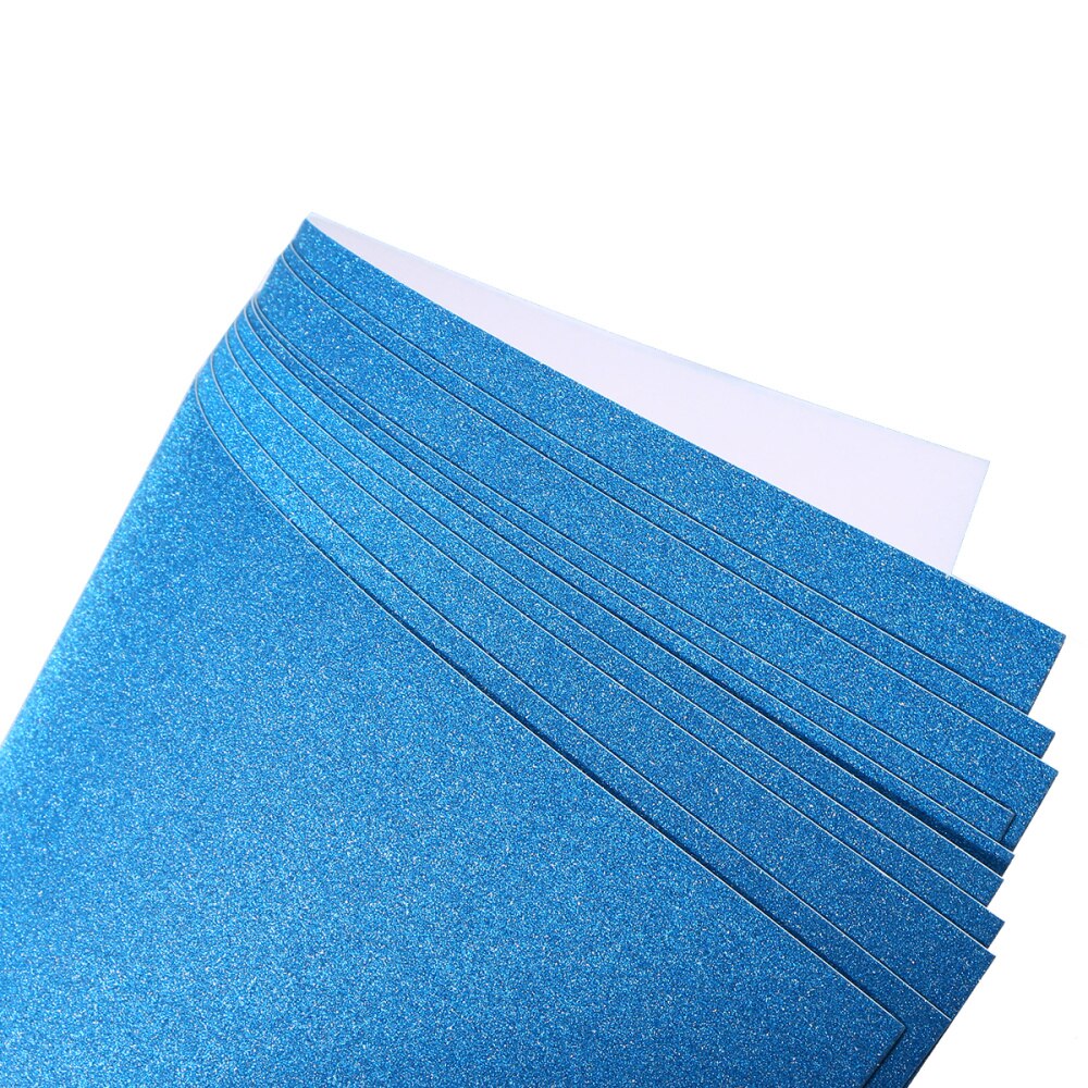 10pcs A4 Sheets Glitter Cardstock Card Making Diy Material Sparkling Craftwork Scrapbooking (Gold)