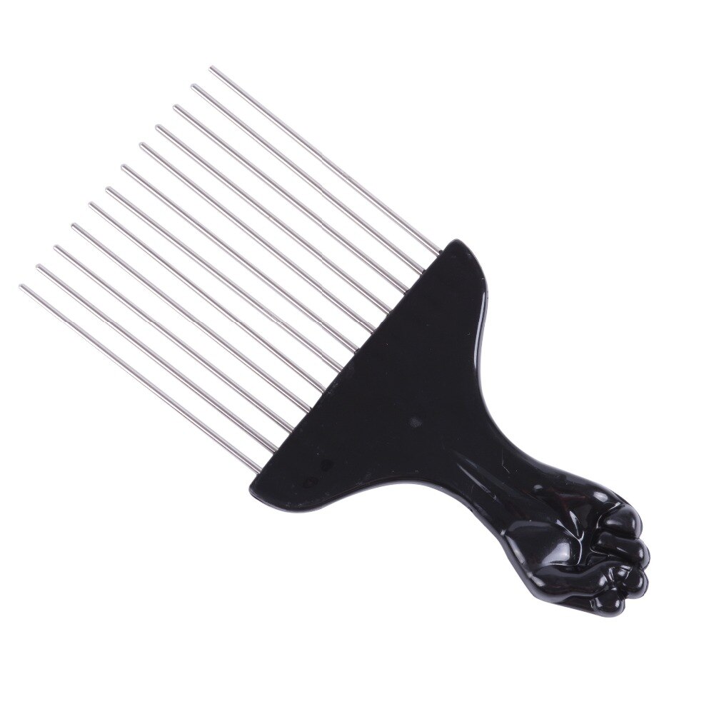 Salon brug sort metal african american pick kam hår kamme afro hår kam til frisør styling værktøj