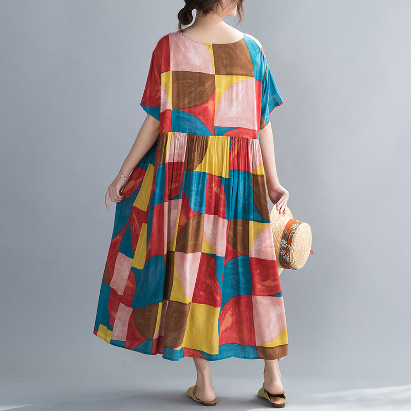 Dimanaf oversize vestido feminino verão vestido de verão praia estilo senhora vestidos algodão casual solto plus size vestido de impressão roupas 2020