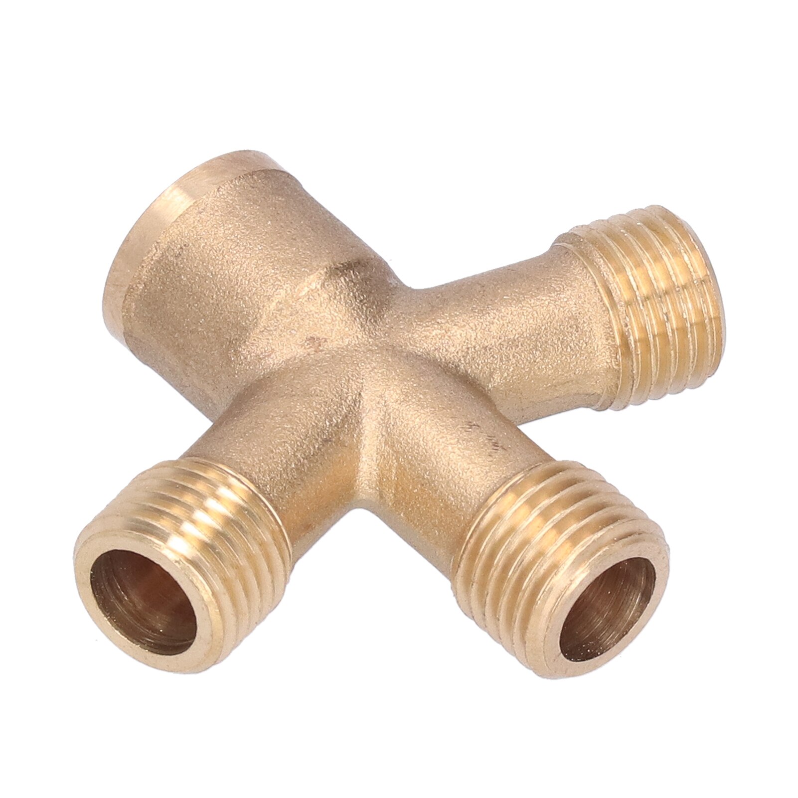 Hose Splitter Rust‑resistant Brass Cross Adapter M14 Thread Easy To Use for Sprinkling for Garden Irrigation
