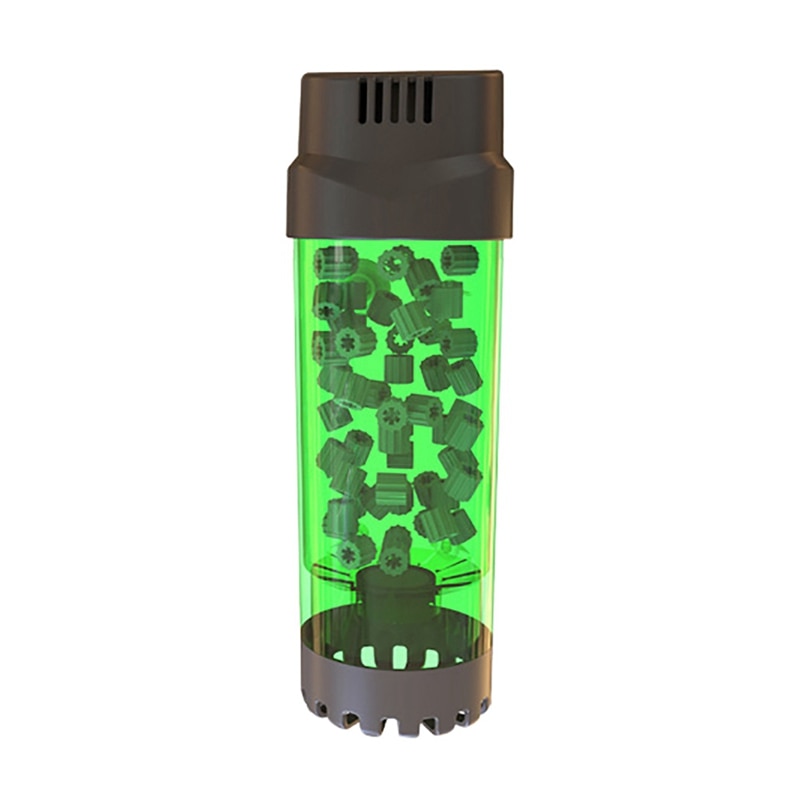 Aquarium Aquarium fluidisé lit mobile filtre bulle Bio média filtre avec pierre à Air et filtre éponge