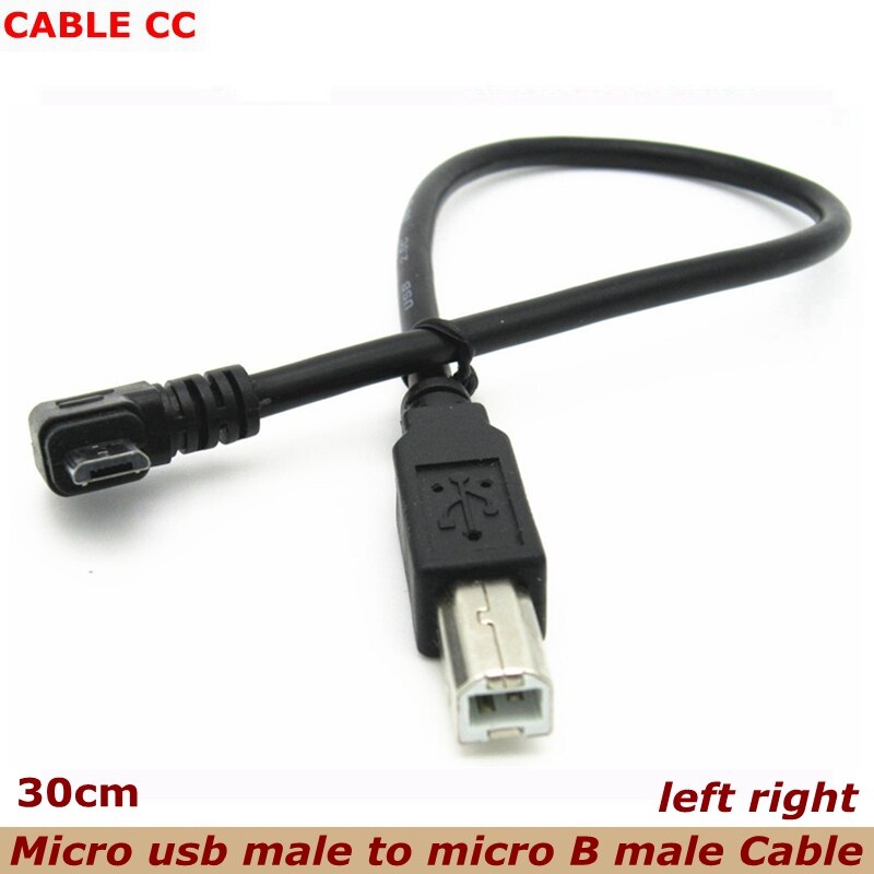 Micro Usb Male Naar Usb B-Type Connector Voor Usb 2.0 B Micro Male Data Kabel Voor Mobiele Telefoons, printers En Harde Schijven