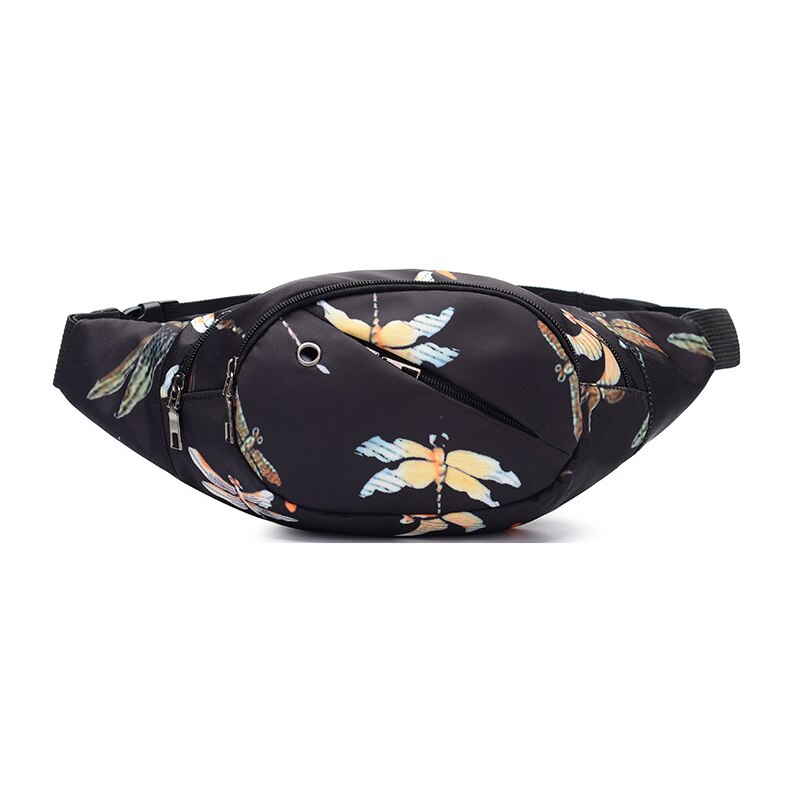 Kvinner & #39 ;s fanny pakke utendørs sport vanntett midjeveske kvinnelig banan belteveske blomster skulder crossbody brystvesker hofteveske: En midjepakke