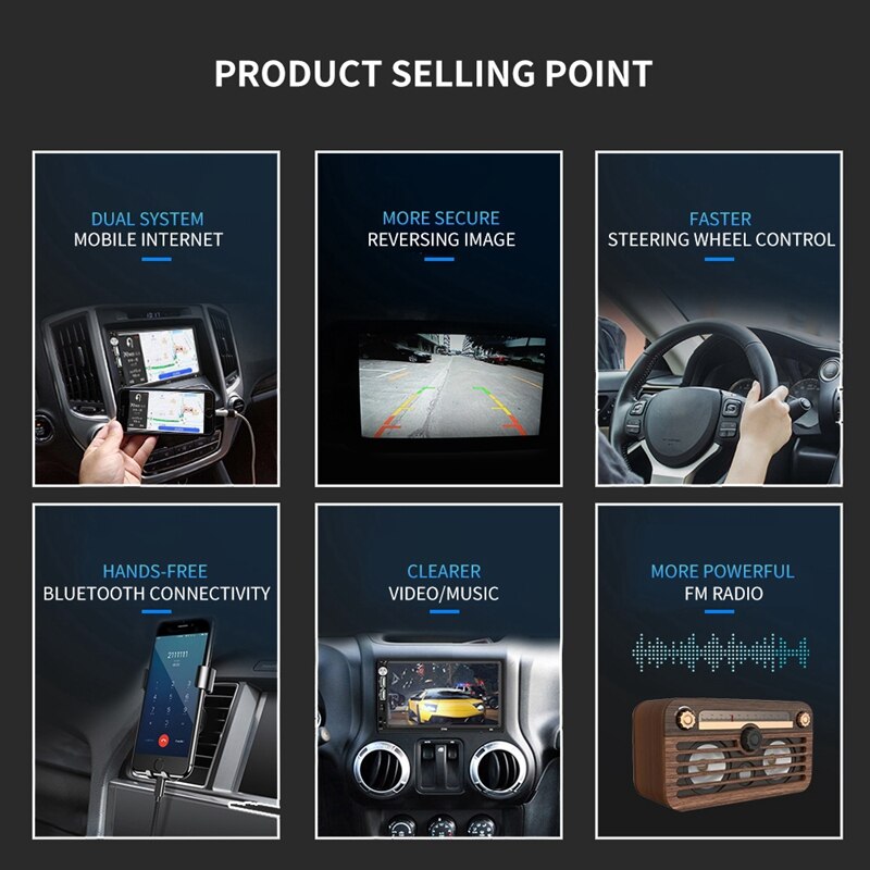 Uusi -7 tuuman autoradio autoradio  mp5 soitin stereovastaanotin 2 din autostereo tai radio para coche mirrorlink  x5