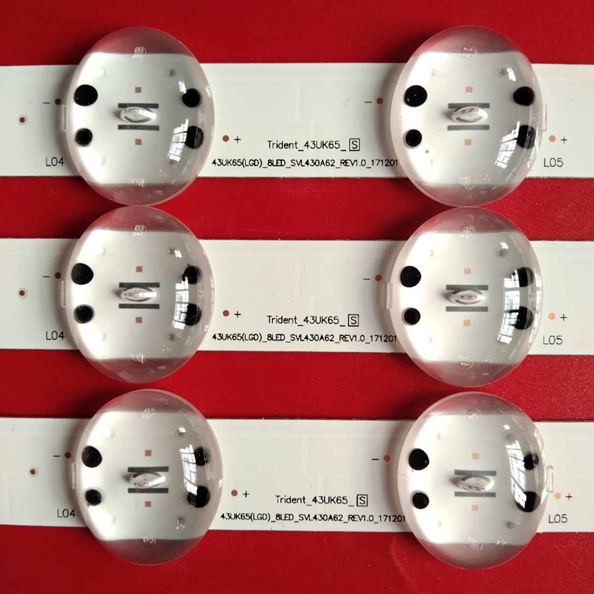 Tira retroiluminação LED 8LED Para 43UK6500AUA 43UK6500PSA 43UK6520PSA 43UK6310PSE 43UK6510PSF 43UK6500PLA 43UK6950PLB 43UK6750PLD