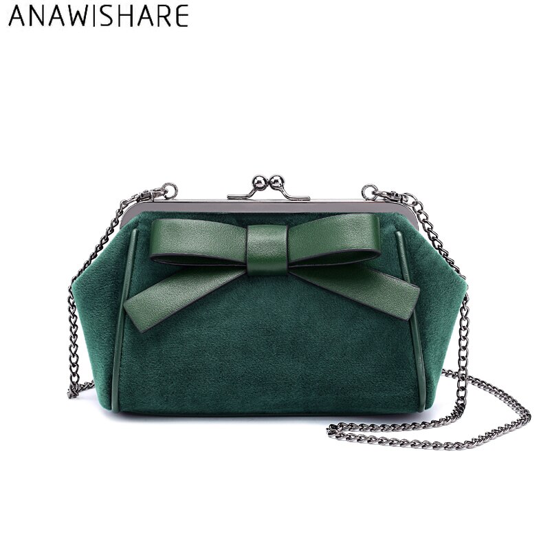 Anawishare kvinnor axelväskor bow crossbody väskor för kvinnor messenger bags gröna kvinnor handväskor bolsos mujer