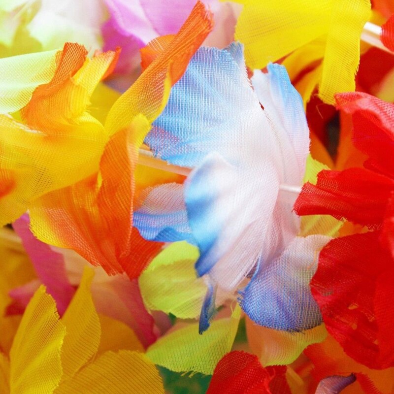 90Cm*45Cm Party Polyester Multi-Colour Wreath Head Hawaii Beaches Cloth Flower Crown For Kids