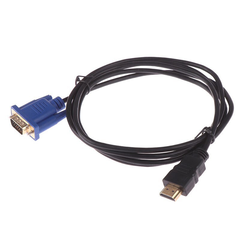 1.8M HDMI Cable To VGA 1080P HD With Audio Adapter TO Black Optical