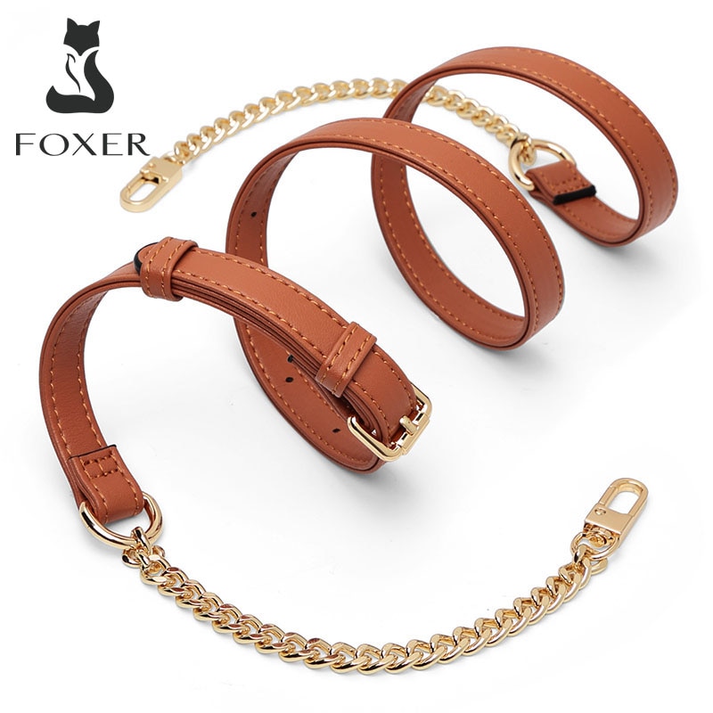 Foxer-merkkiset olkalaukut hihna lähettilaukut hihna nahkainen vyölaukku olkalaukku ketjuhihna sopii crossbody-laukkuun