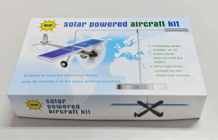 Auto ornamente Solar- flugzeug-modell flugzeug Solar- Energe Bildung Bausatz Zeigen Bausatz Neue idee gyropter Drehung
