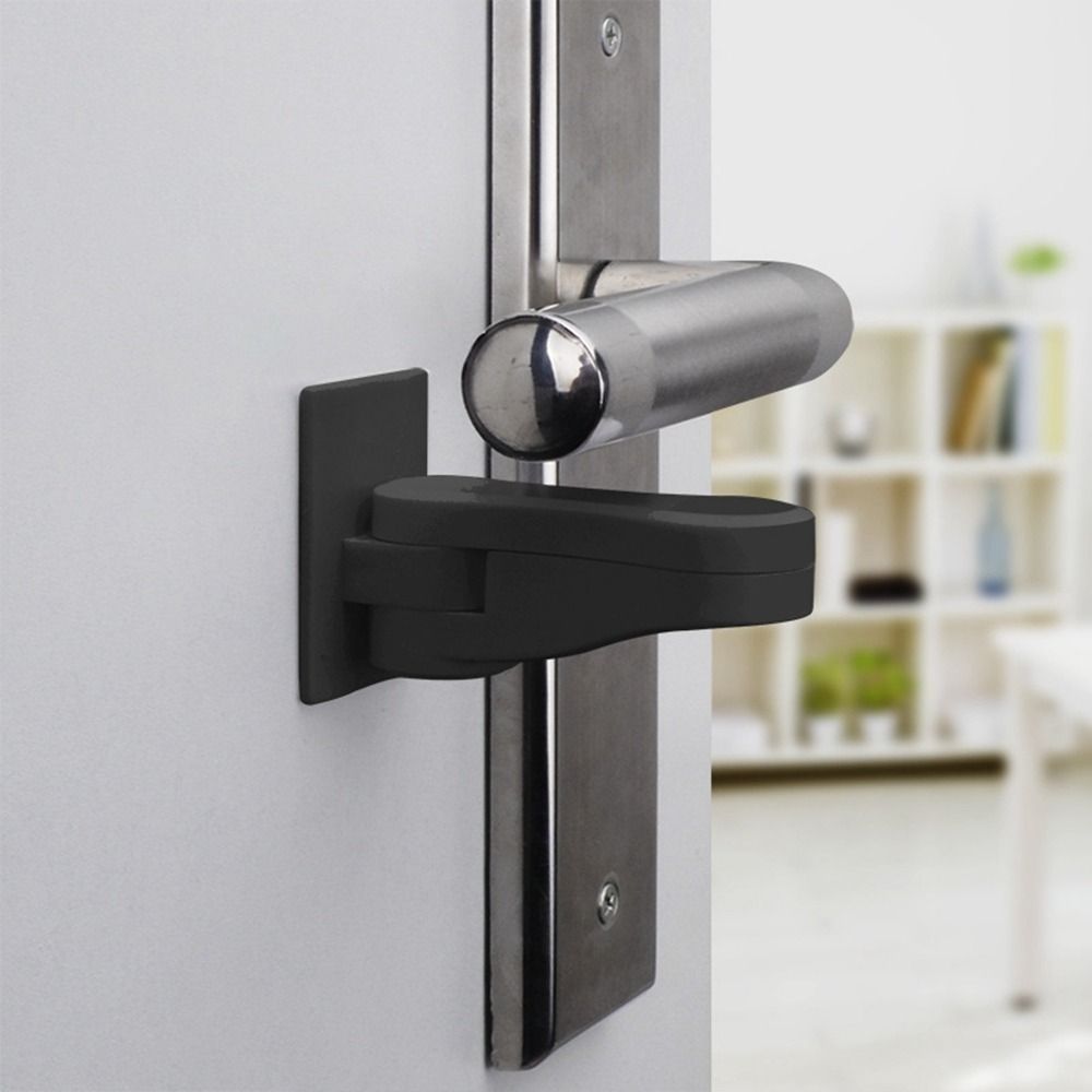 Levier de porte pour enfants, serrure d'armoire, serrures de porte pour bébé, serrures de circulation, poignée d'ouverture pour enfants, équipement de sécurité pour bébé: GRIS