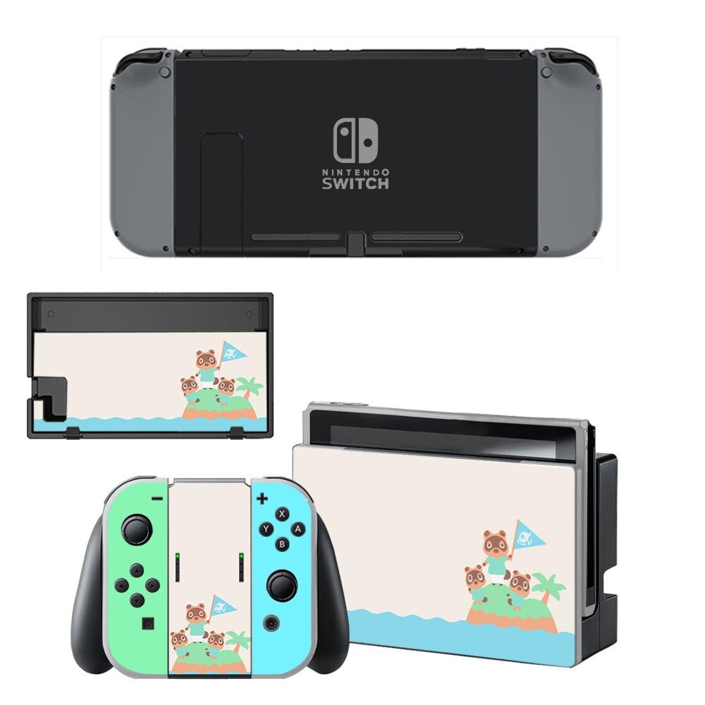 Vinyl Screen Skin Animal Crossing Protector Stickers for Nintendo Switch NS Console + Joy-con Controller + Stand Holder Skins: YSNS2491