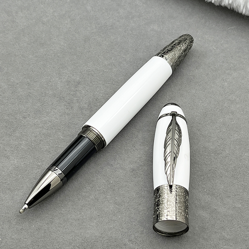 Yamalang Luxury Rollerball Ballpoint Fountain Pen M B Maple Leaf on Pen Clip Business School Office Writing Stationery: green / Brown