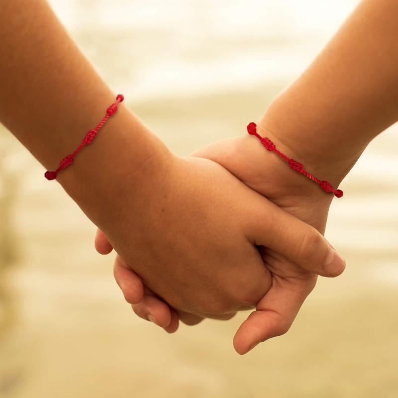 10 pezzi braccialetti con cordino estivo bracciale rosso bracciale con cordino rosso Kabbalah regolabile nodi rossi bracciale con cordino amuleto