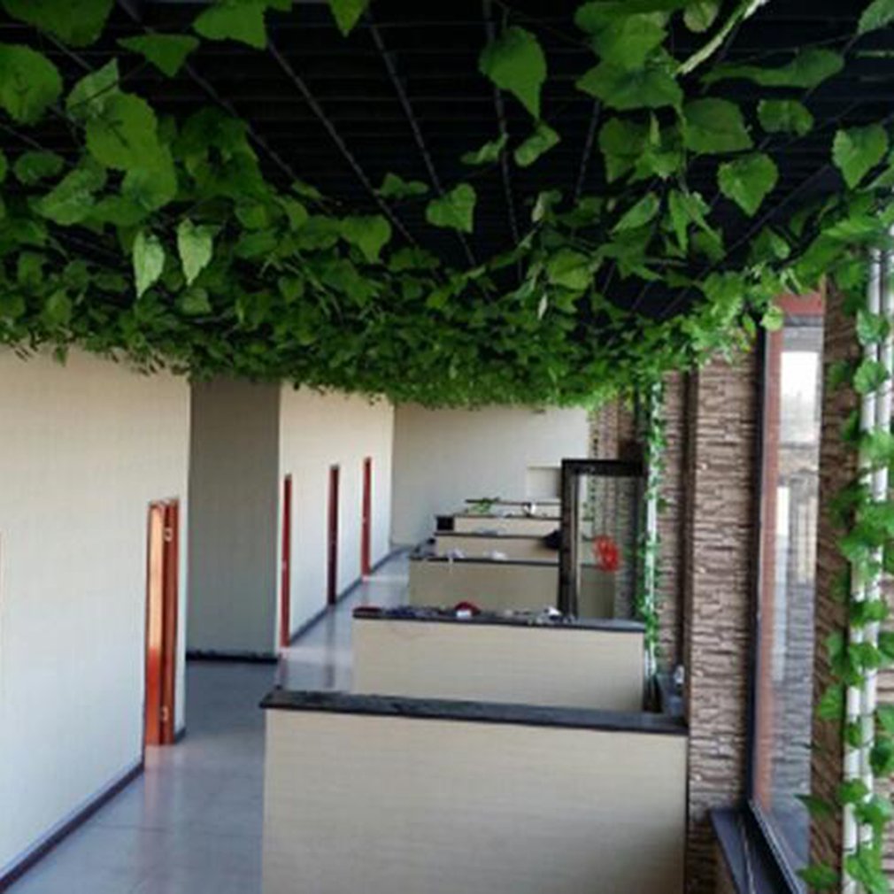 Fast Artificial Sweet Potato Leaves Vine Decoration Green Leaf Rattan Artificial Plant Leaves Ivy Green Plants