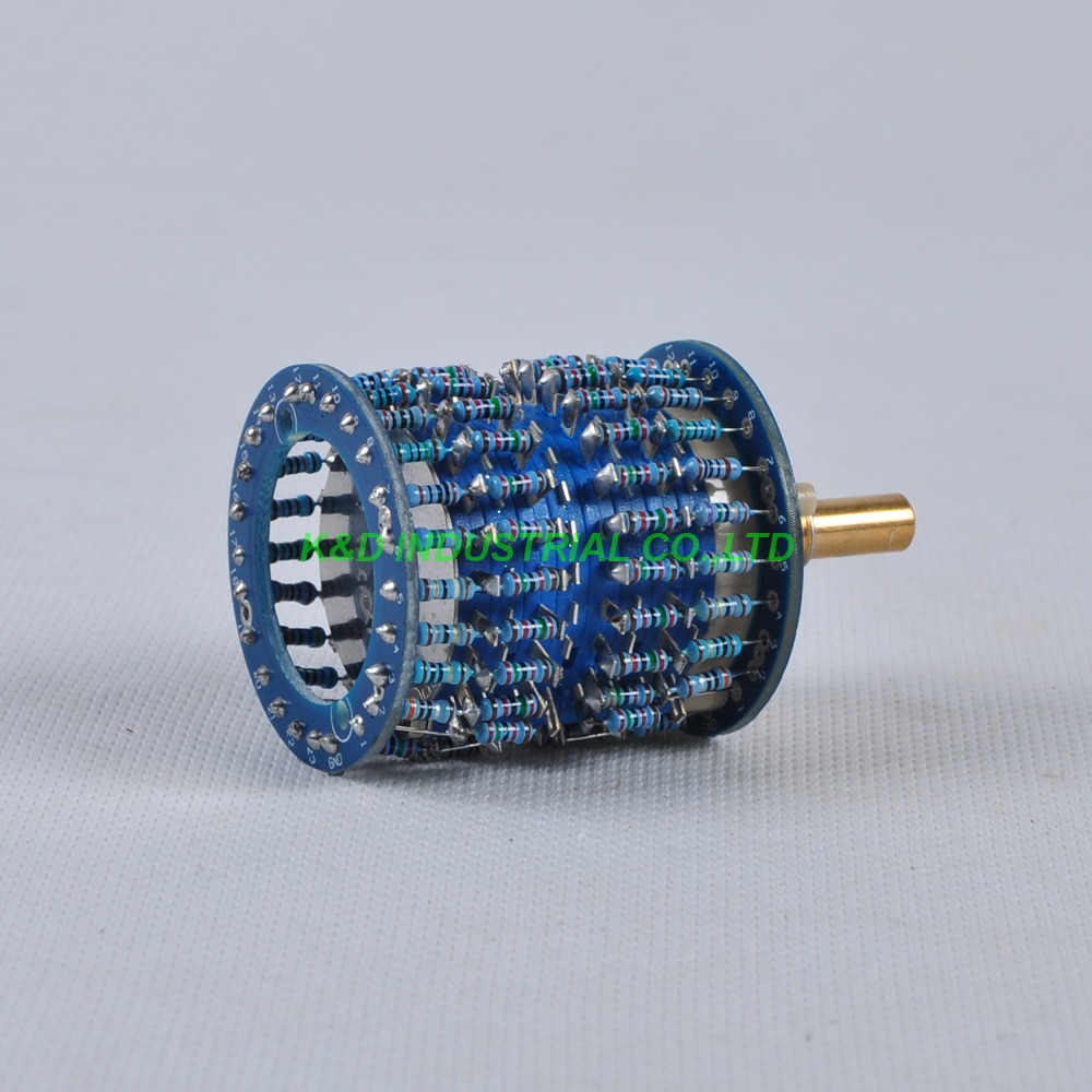 1 unidad 24 escalones atenuador tipo escalera Control de volumen Pot Log 10KA Stereo para guitarra
