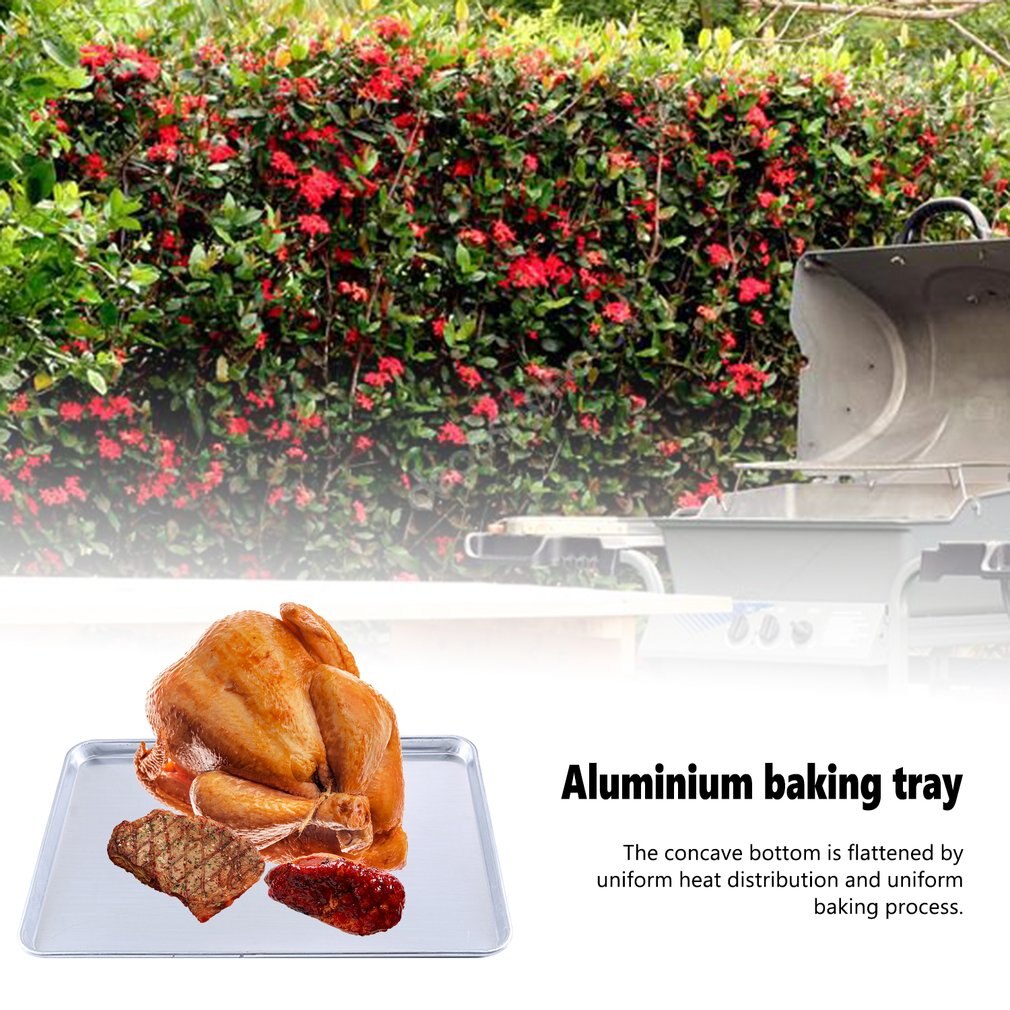 Aluminum Baking Tray Rectangular 60*40 Baking Tray Bread Cake Toast Pizza Oven Baking Tray Baking Tools