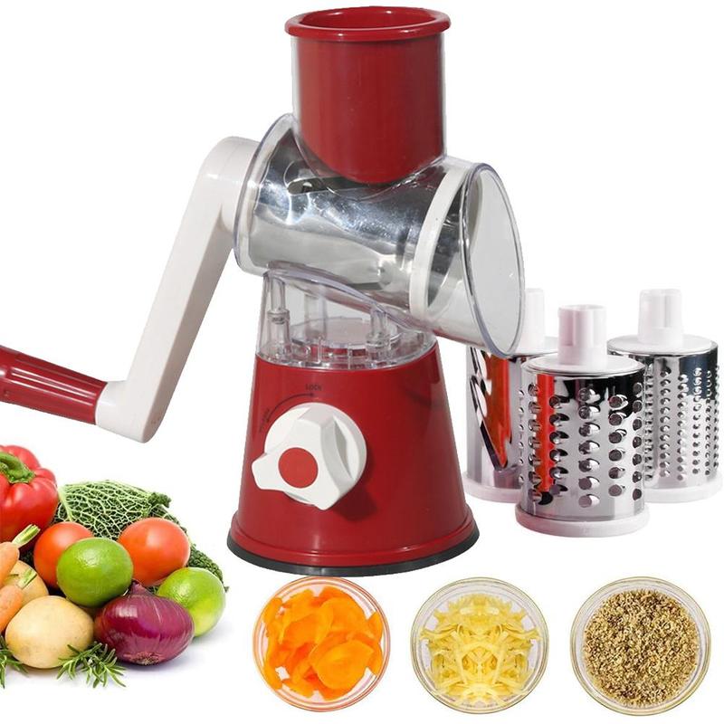 Manual Vegetable Cutter Slicer Kitchen Accessories Multifunctional Round Mandoline Slicer Potato Cheese Kitchen Gadgets