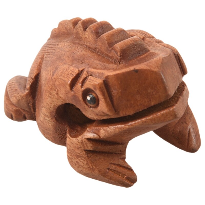 Juguete de madera tallada de cocodrilo, sonido Musical de percusión, Rana, juguete de bloques de tono