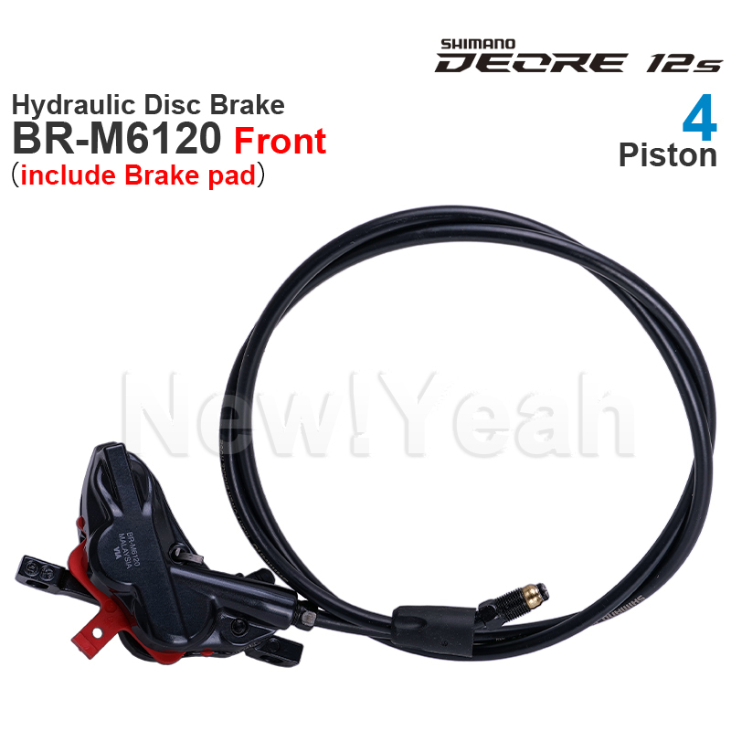 SHIMANO-freno de disco hidráulico DEORE M6100 M6120, 2 / 4 pistones, palanca de freno M6100 M6120, piezas de pinza de freno
