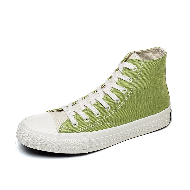 Blå grön sko herr canvas båtskor andas herr vulkanisera skor espadrillor sneakers man flats loafers: Grön / 10