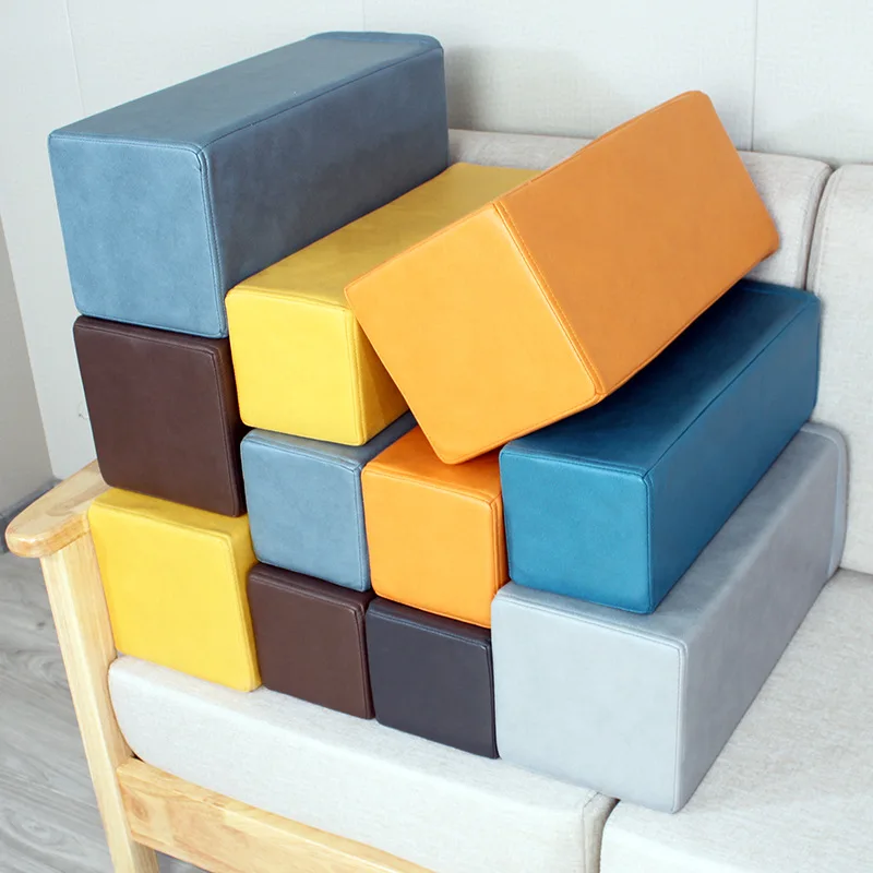 Cuscino per bracciolo per divano da 50 cm Cuscino per le mani Tecnologia Panno Tessuto di lino Cuscini stereoscopici cubidi lunghi Cuscino per bracciolo decorativo per divano