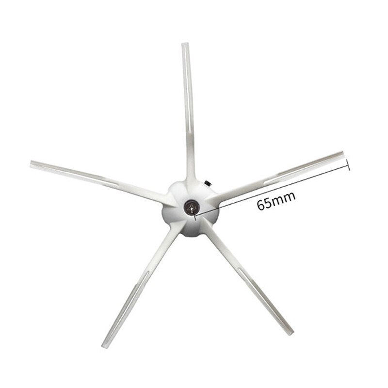 Cepillo lateral blanco de 5 brazos para Xiaomi MI Robot, piezas de aspiradora para Roborock S50, S51, S55, S5 MAX, S6, Xiaowa E35, E2, 2 uds.