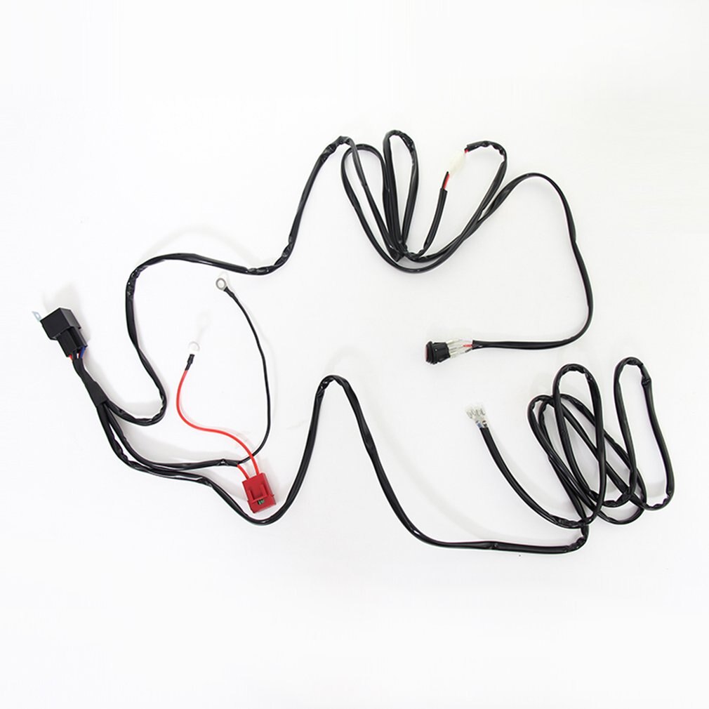 LED Light Bar Wiring Harness Kit 14AWG Heavy Duty 12V On-off Switch Power Relay Blade Fuse for Off Road LED Work Light Bar