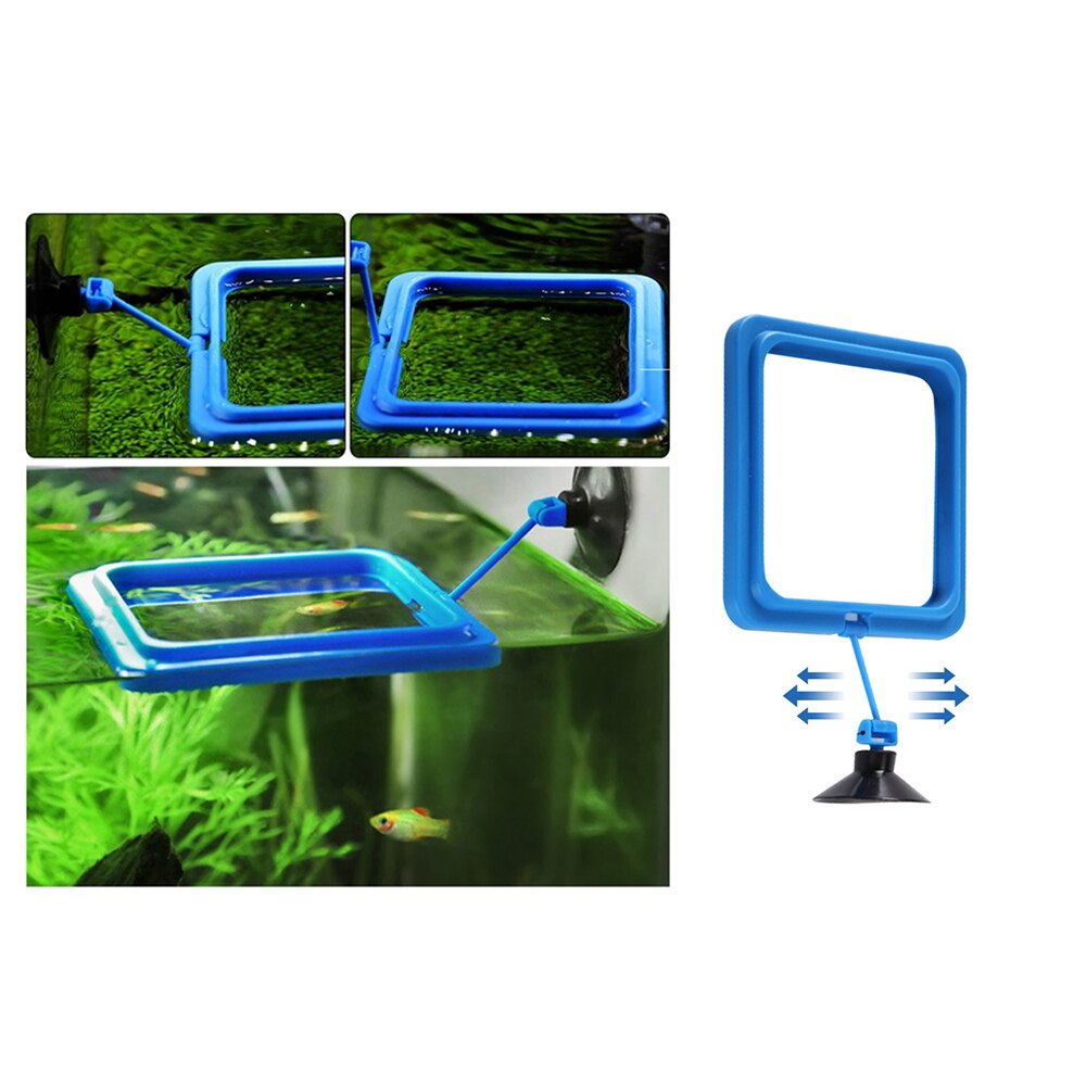 1PCS aquarium floating fish feed feeding ring fish tank aquarium floating food tray feeder buoyancy suction cup