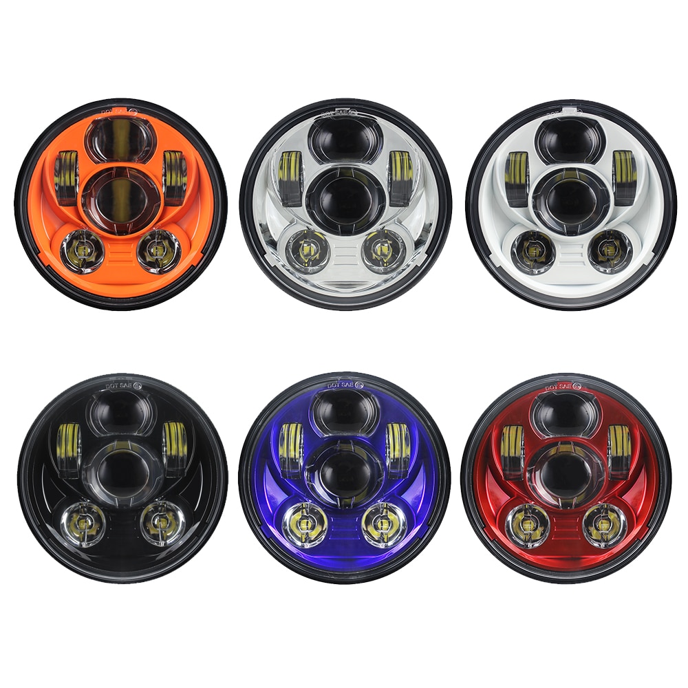 5.75 inch Projection LED Light Bulb Headlight 5 3/4" LED Head lamp For Harley Motorcycle