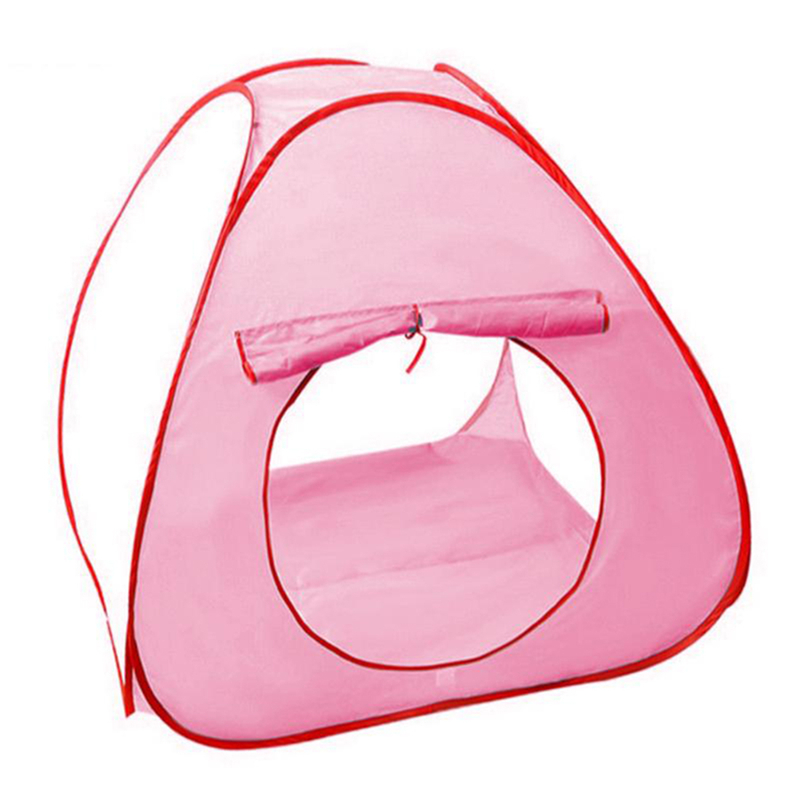 Draagbare Kids Play Tent Kinderen Indoor Outdoor Oceaan Ballenbad Vouwen Cubby Speelgoed Kasteel Enfant Kamer Huis Cadeau Voor Kinderen: Pink