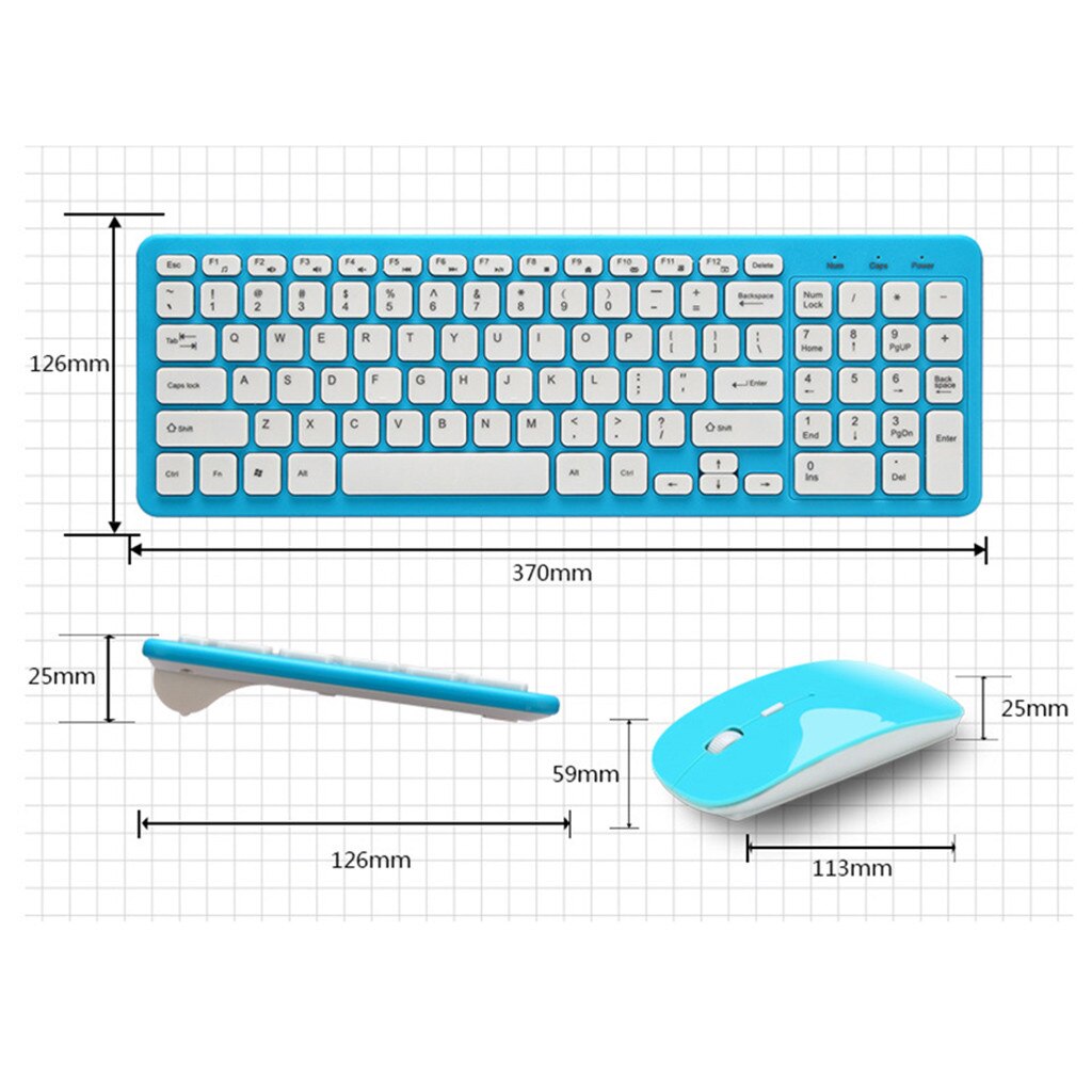 Ultra Slim Wireless Keyboard and Mouse Set for Apple Macbook Home Office PC Laptop Desktop Computer Mice and Keyboard Combo