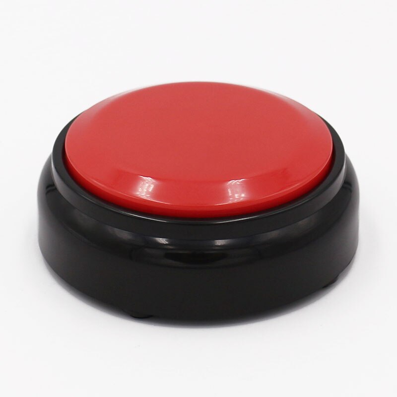 Party Decorations Sound Button Desk Gag Novelty Can do 30s Voice/Sound recording M5: Red and Black