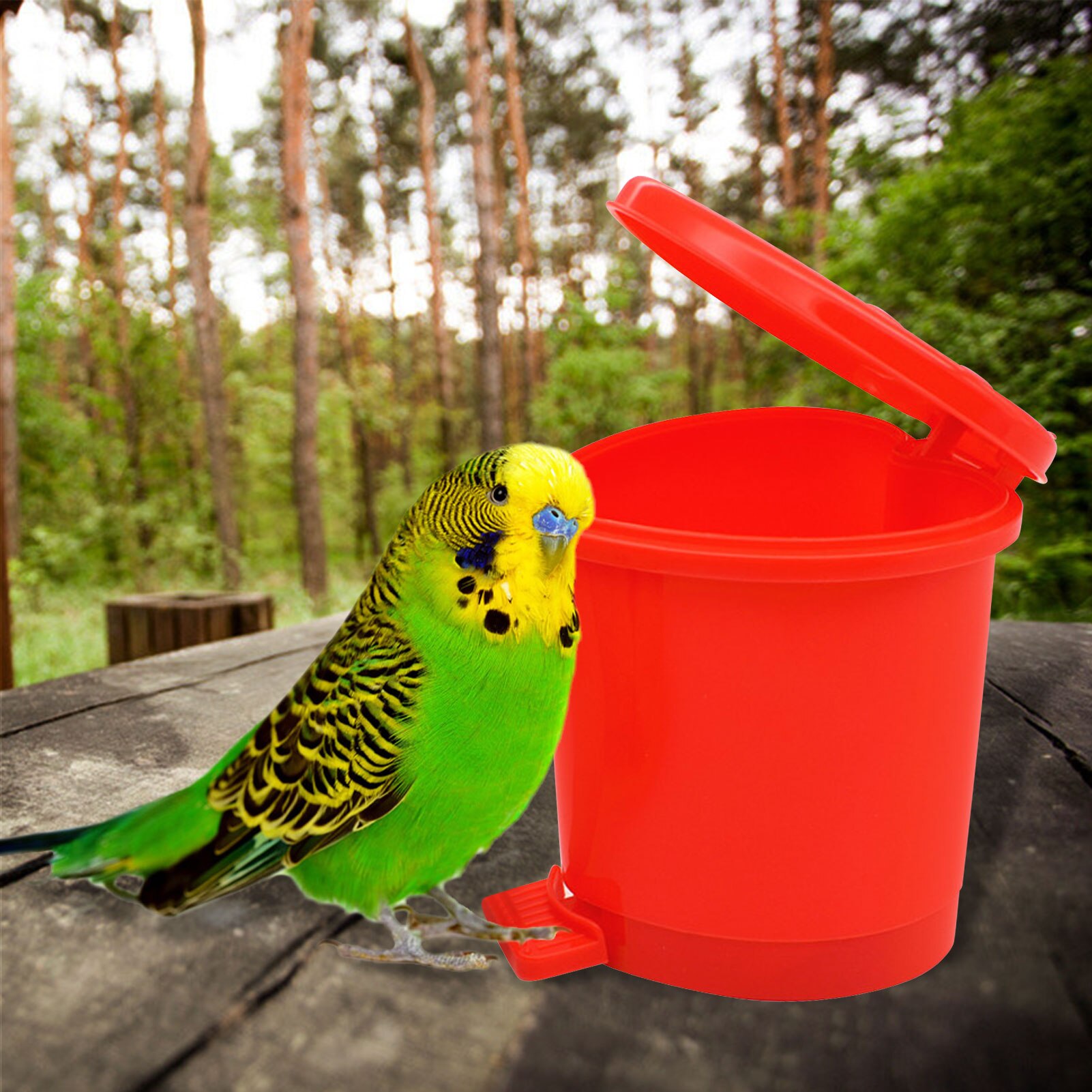 Papegaai Truc Training Speelgoed Interactieve Kleine Prullenbak Speelgoed Lovebirds Onderwijs Speelgoed Voor Kleine Huisdier Vogel Gunsten Vogel Accessoires