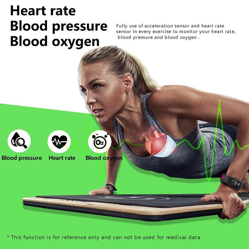 F4 Smart Watch Blood Oxygen Pressure Heart Rate Monitor IP68 Waterproof Fitness Tracker Pedometer Altimeter
