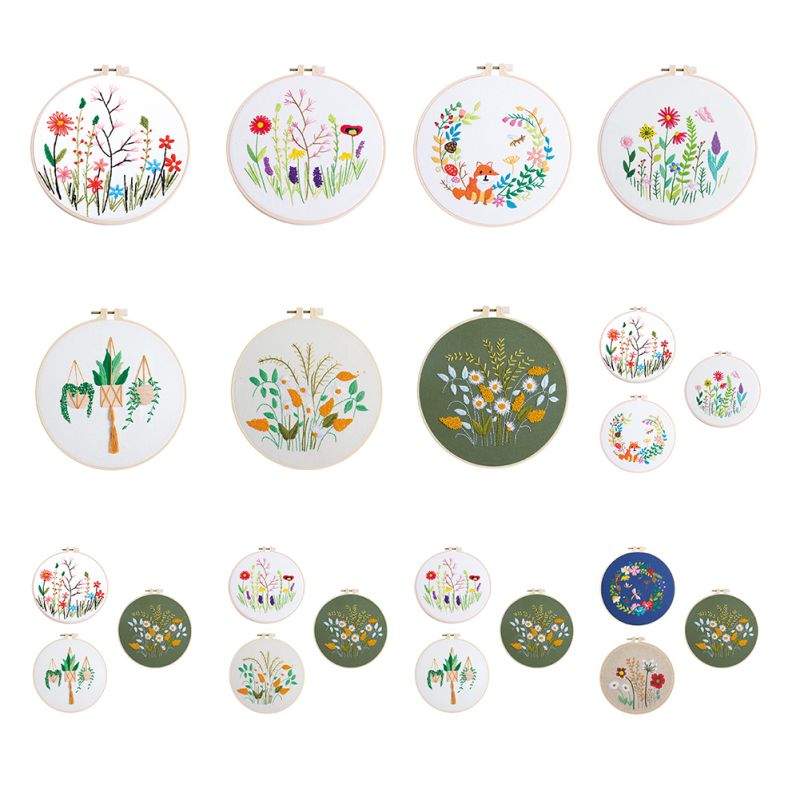 Diy Borduurwerk Bloem Handwerk Handwerken Voor Beginner Kruissteek Ambachten Hand-Gestikt Decor Schilderen Borduren Home Deco