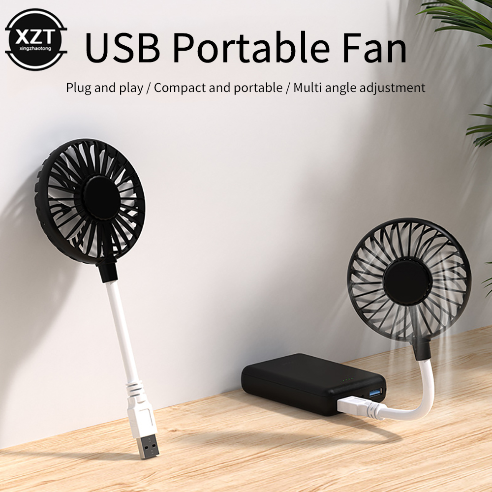 USB Rechargeable Handheld Fan Silent Cooling Power Bank Wireless Mini Play Plug Fans Summer Outdoors and Travel