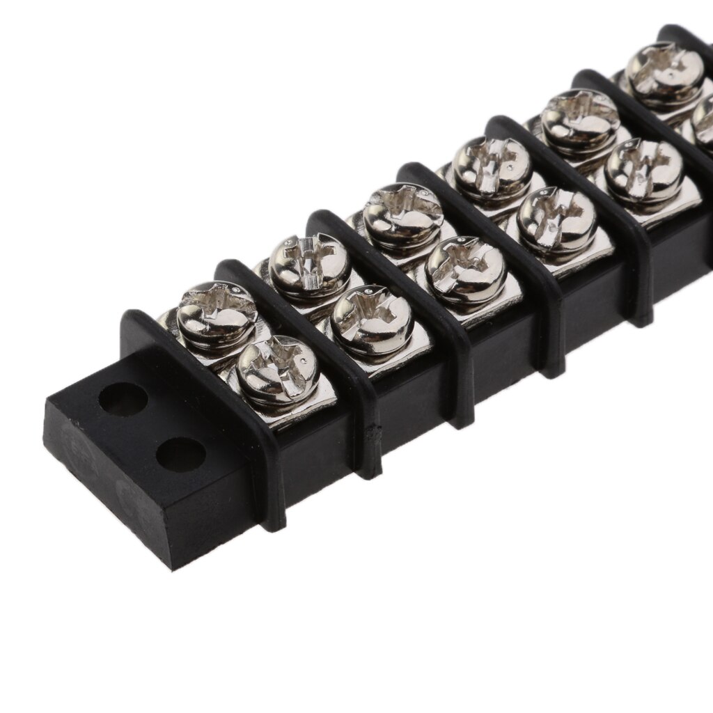 6 Circuit 30A Terminal Block with Nickel Plated Brass Contacts for Boats