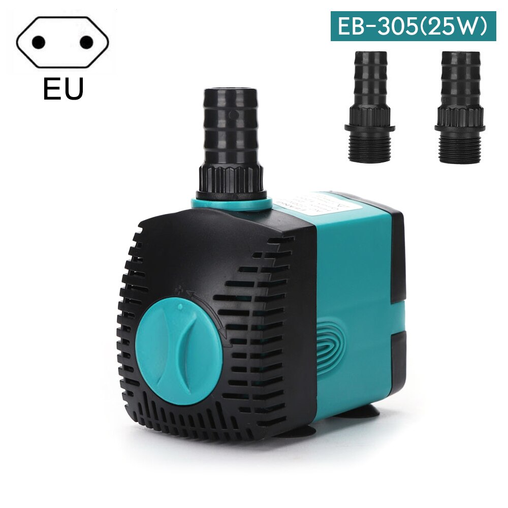 Submersible Water Fountain Pump Aquarium Water Pump Tank Fountain Oxygen Circulation System For Fish In Tank Supplies: EB-305 25W EU