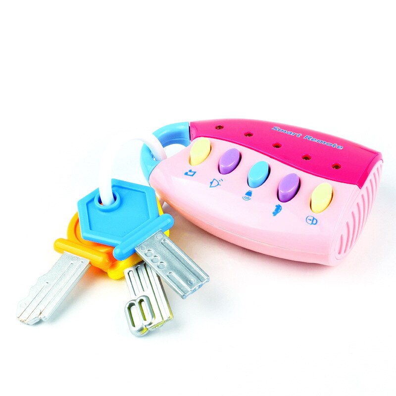 Baby muzikaal autosleutel speelgoed simulatie afstandsbediening autosleutel licht muziek speelgoed voor kinderen educatief spel: B